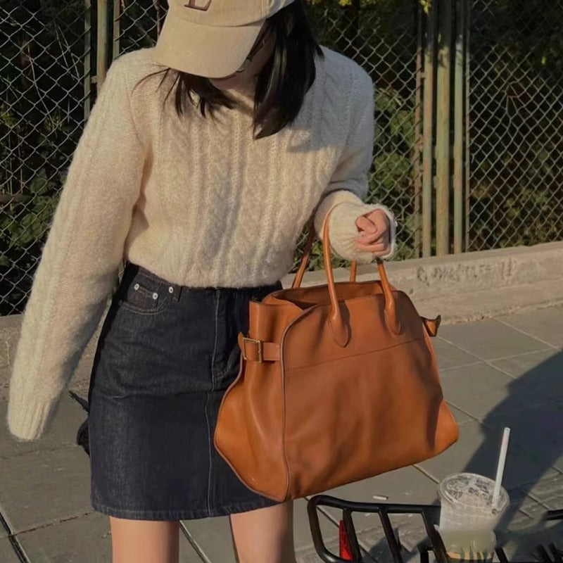 TheRow Margaux托特包单肩百搭休闲单肩通勤包大容量电脑手提包