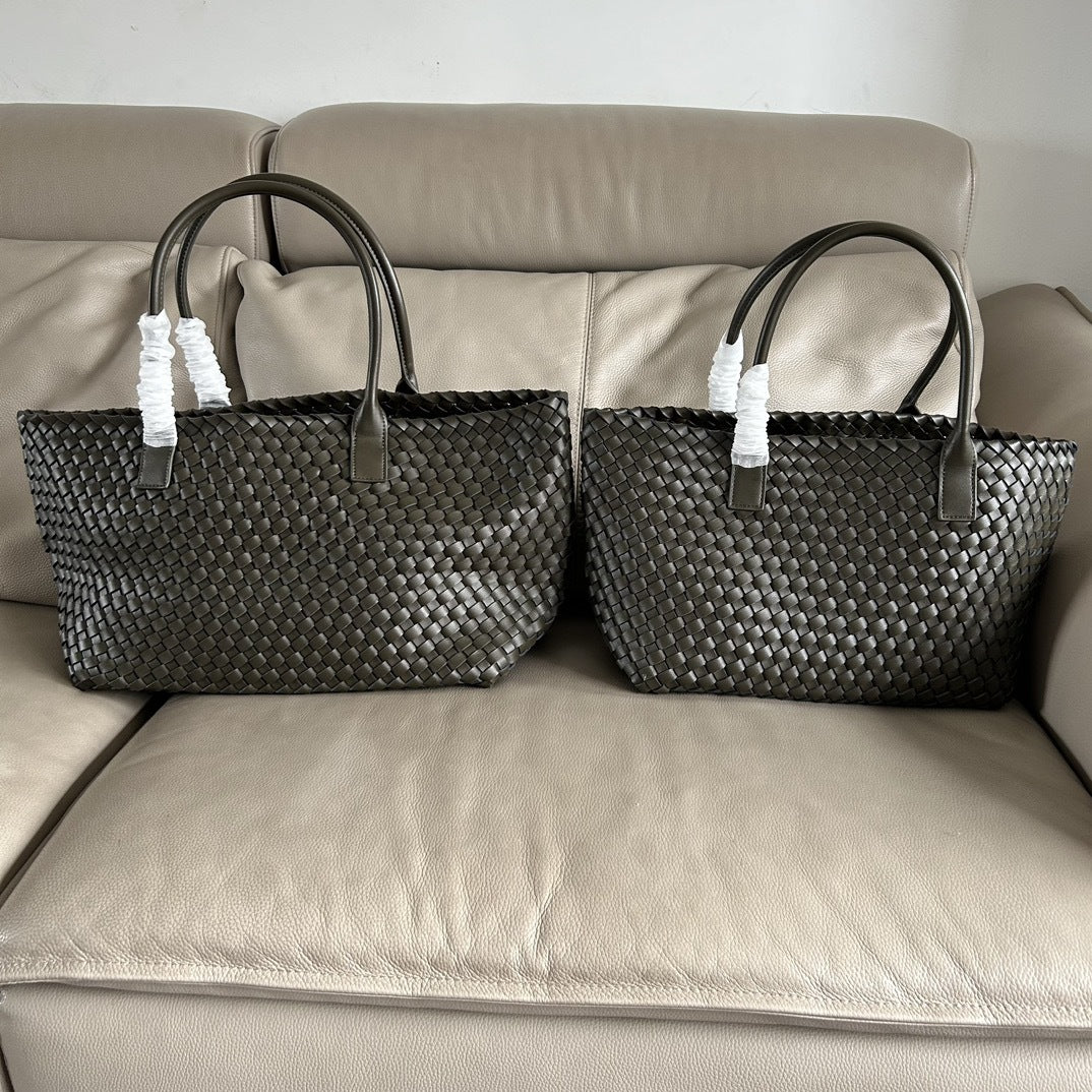 2024新款潮流时尚购物男女包编织手提单肩包菜篮子大容量托特包包