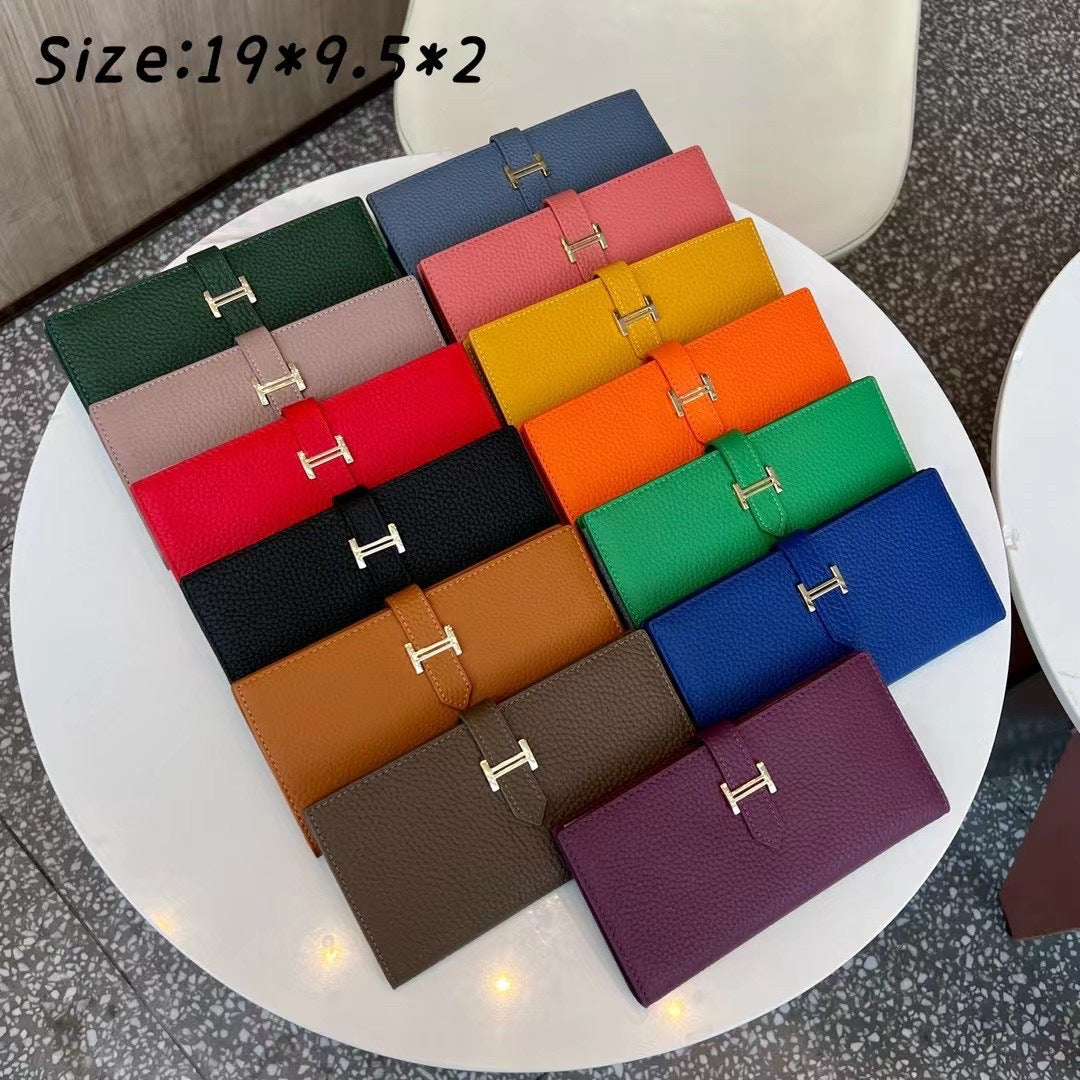 纯牛皮软皮长款超薄钱包大容量放手机女休闲气质真皮驾驶证包钱夹