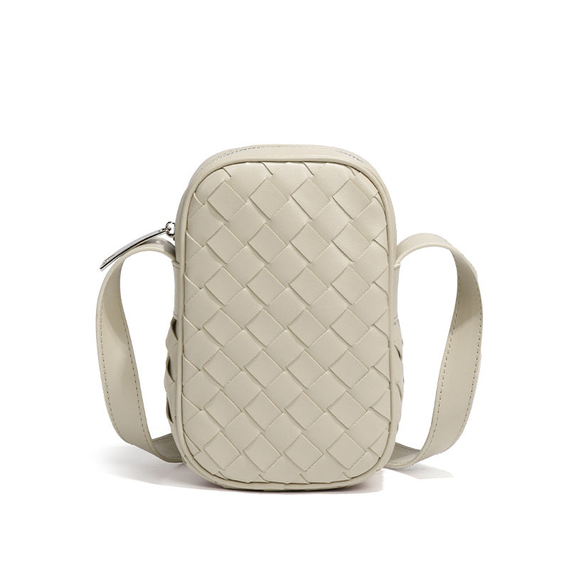 厂家直销夏季新款竖款手机包2025编织单肩包迷你小包多功能斜挎包