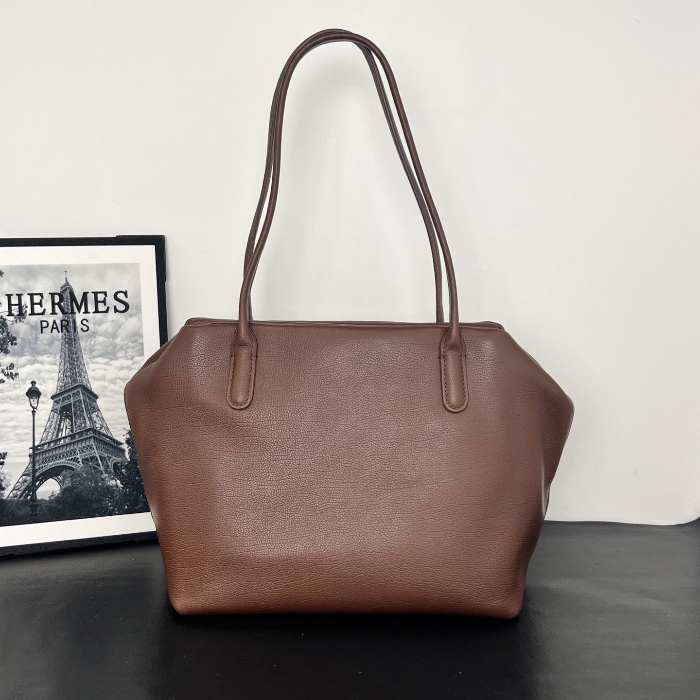 ROW新品Henri手提公文包托特包女大容量通勤真皮质感单肩腋下包