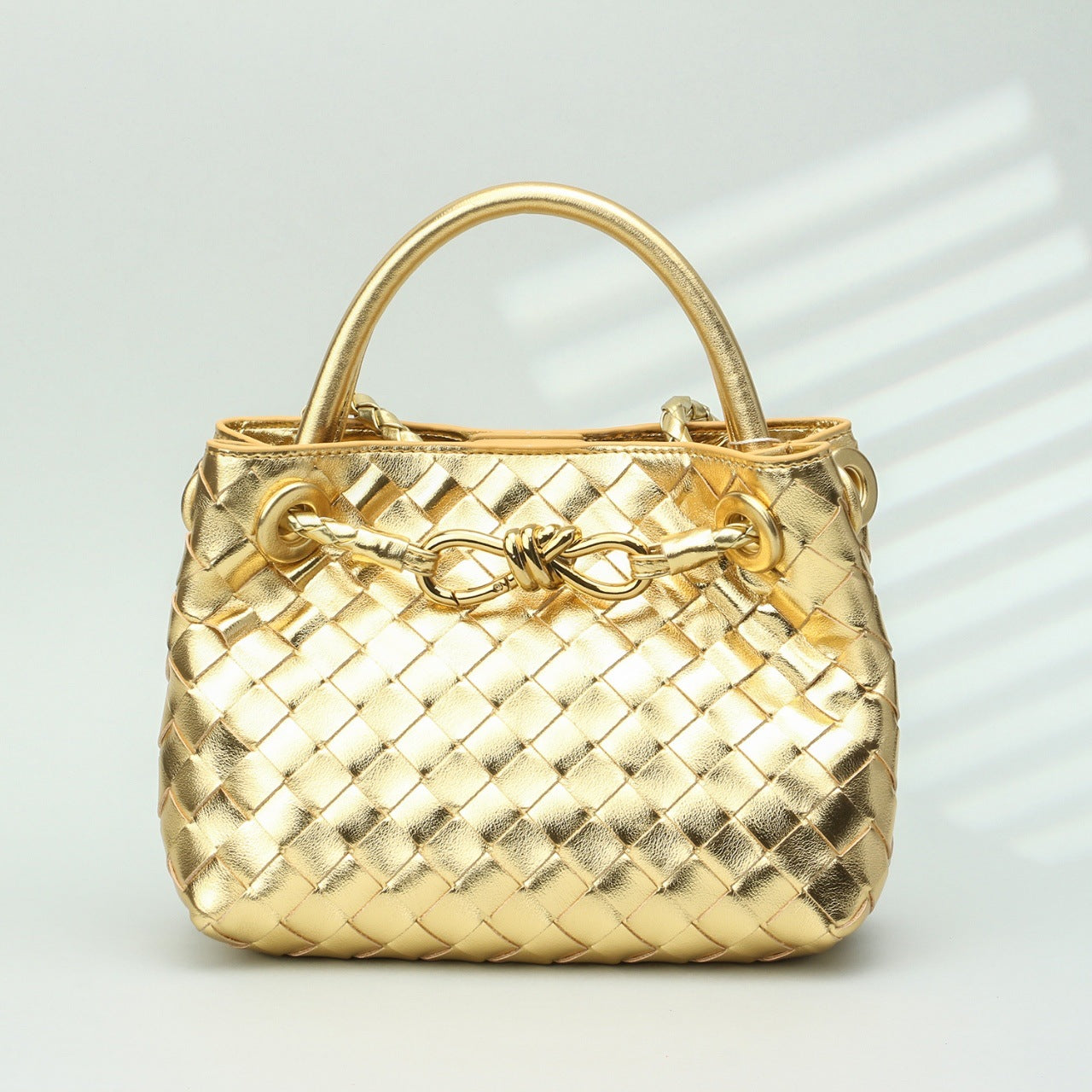 真皮手拎包外贸高级编织包跨境时尚羊皮手提包大容量单肩斜跨包女