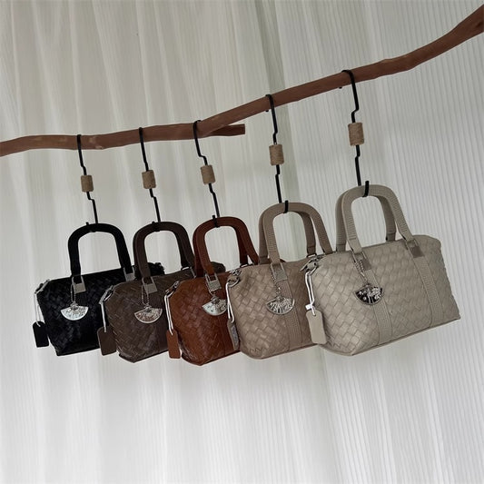 真皮手工编织女包外贸批发ins潮高级质感小众时尚手提单肩斜挎包