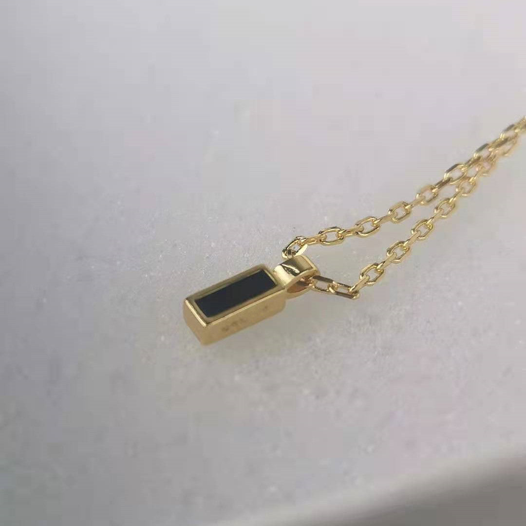 赛家2021新款方块锁骨链冷淡风高级感设计百搭吊坠简约叠戴项链女