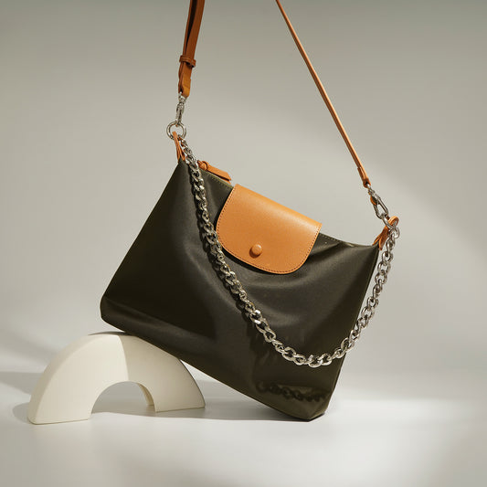 ins韩潮大容量通勤复古尼龙布女托特包百搭时尚休闲手提轻便包包