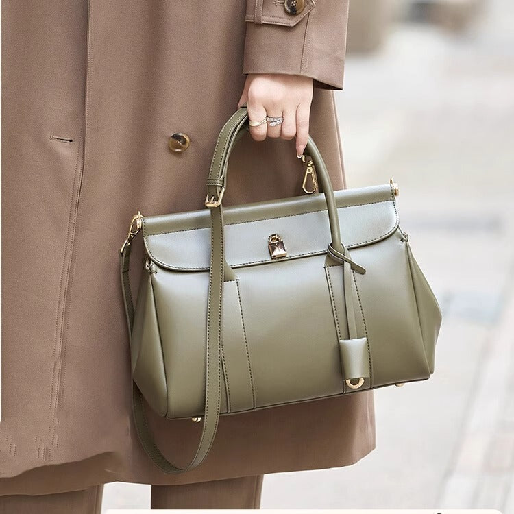 LP同款手袋手拎包帆布拼皮老钱风大容量单肩手提通勤托特公文包包