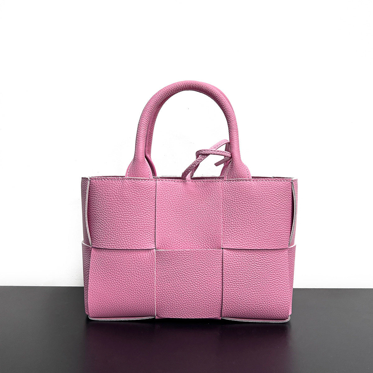 2023新款原创小众托特包大容量女包真皮编织手提包简约通勤质感包