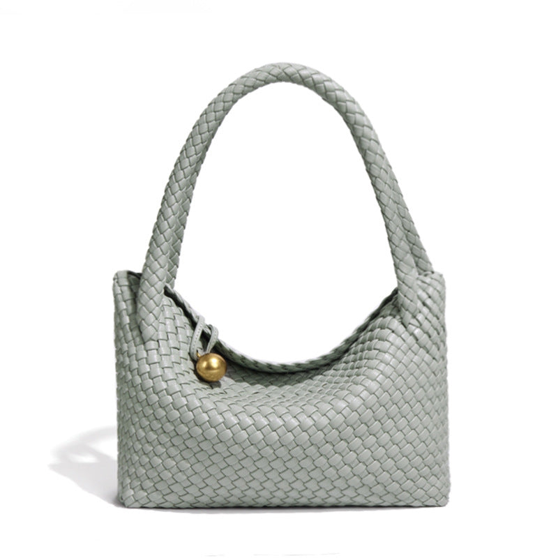 跨境时尚爆款手工编织包包女小众设计单肩腋下包高级感复古饭盒包