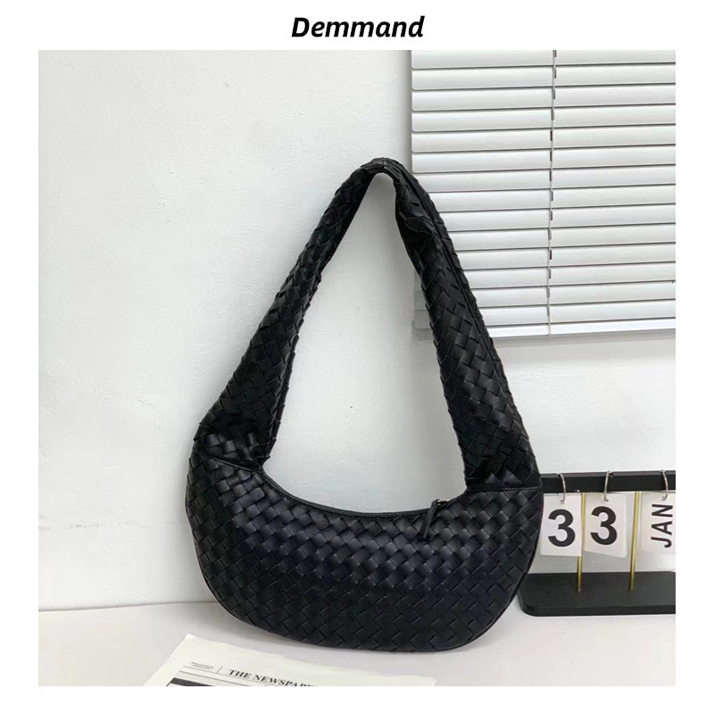 新款编织真皮羊皮和尚包化缘包托特包单肩手提女包大容量购物袋