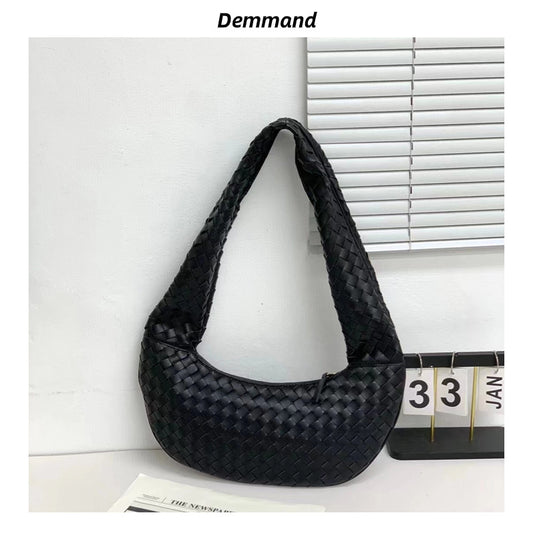 新款编织真皮羊皮和尚包化缘包托特包单肩手提女包大容量购物袋