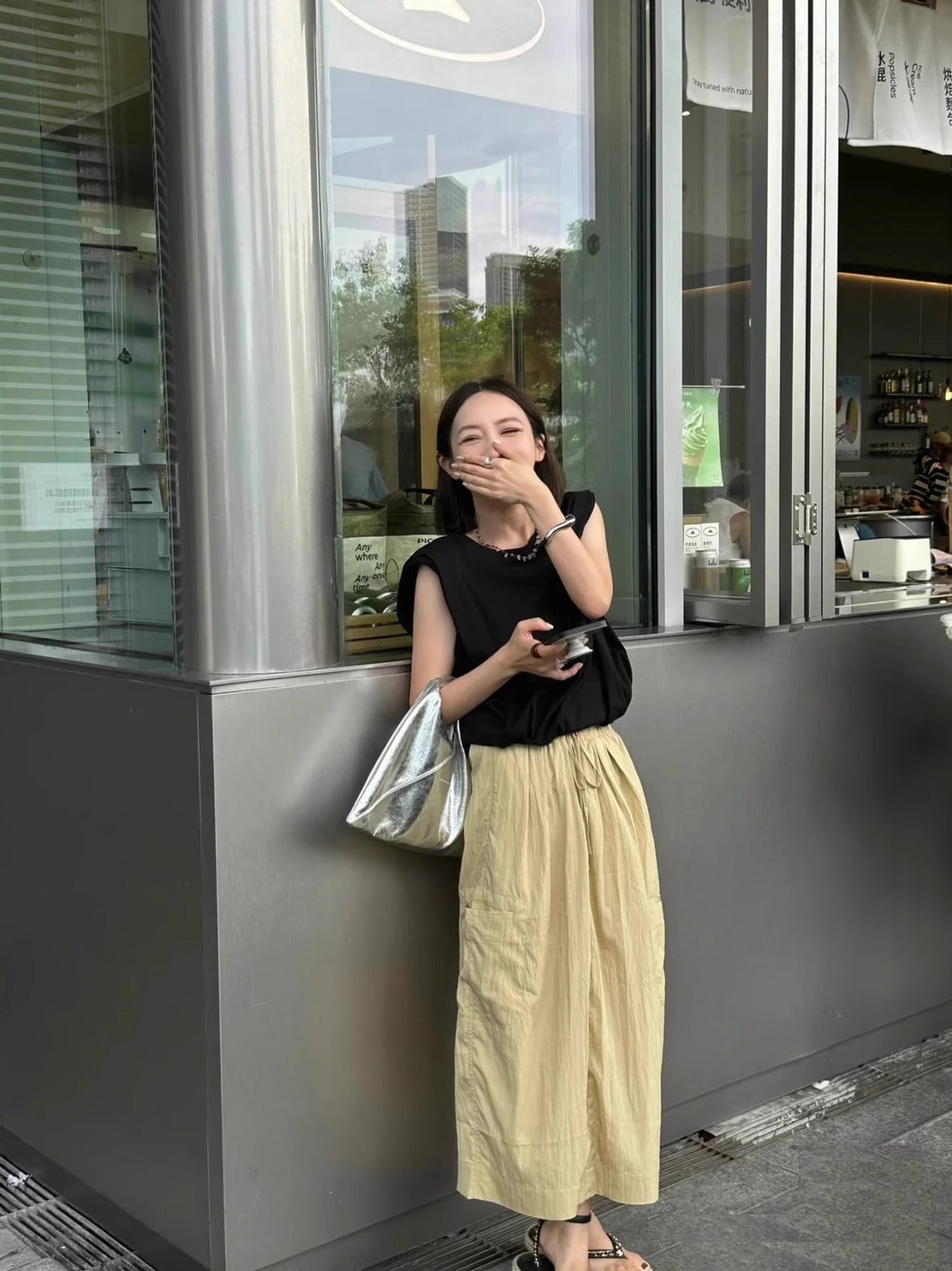 MM马吉啦三角包慵懒风女大容量通勤托特包ins潮流饺子包购物袋6