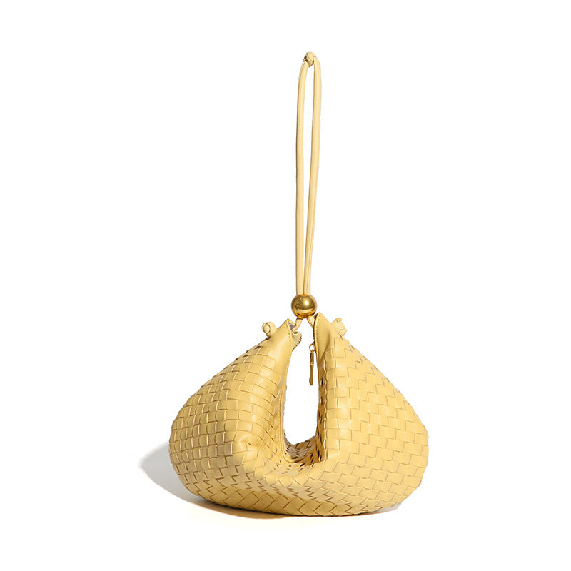 新款时尚休闲百搭腋下包小清新女士纯色单肩饺子包外贸批发小包包