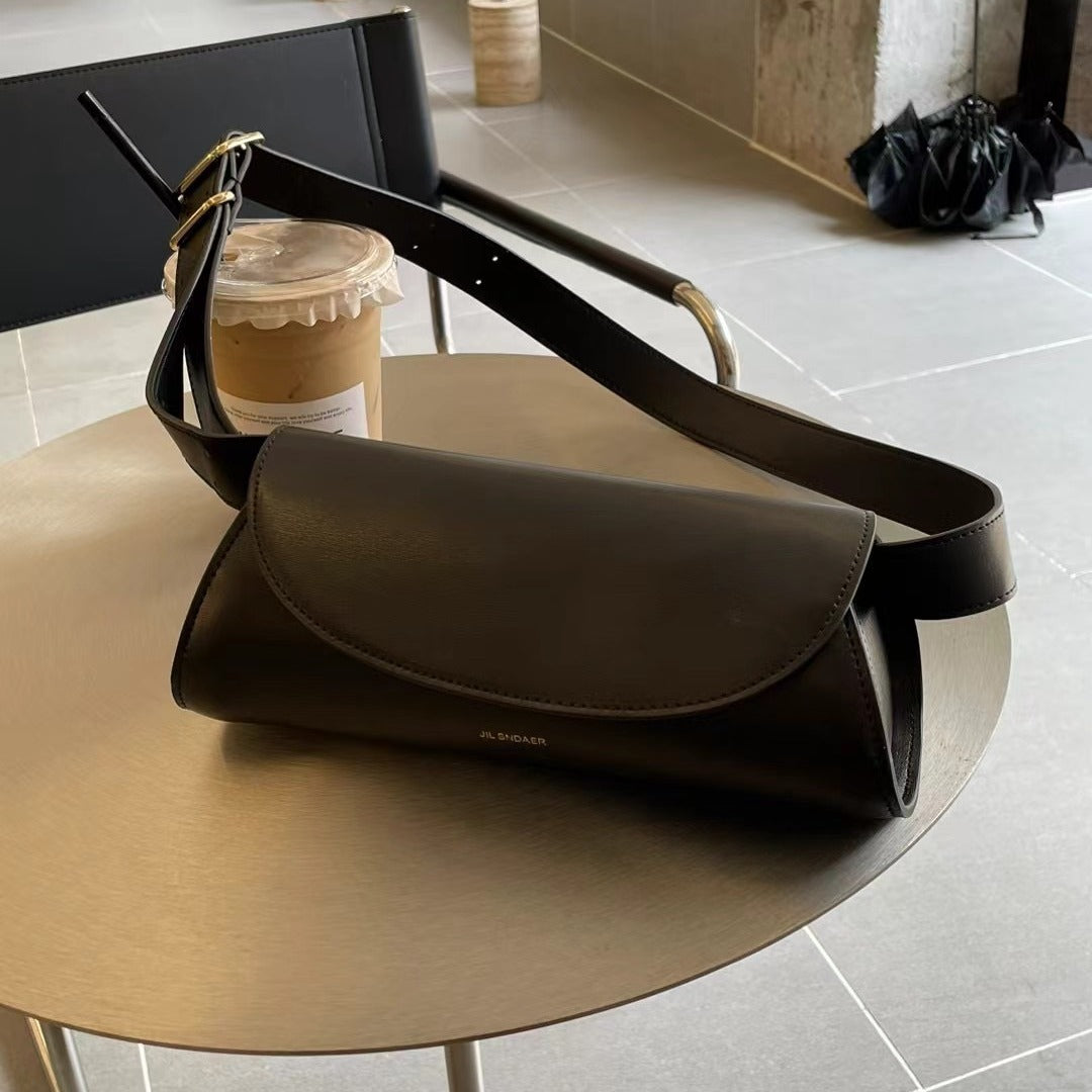 法式纯色包包女质感腋下单肩包女款2024新款设计感小众百搭圆筒包