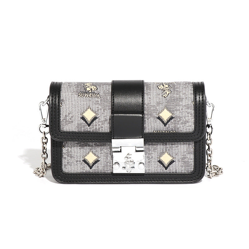 高级感质感简约链条小方包小众时尚新款兔兔兔子斜跨女包厂家直销