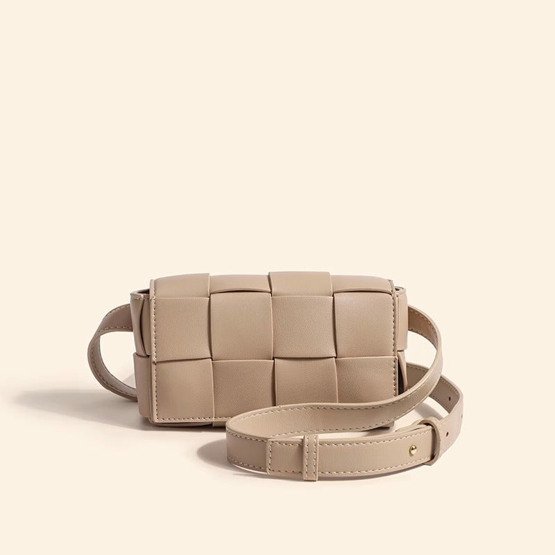 女包时尚百搭2023新款潮夏季休闲编织包运动单肩斜挎包真皮小方包