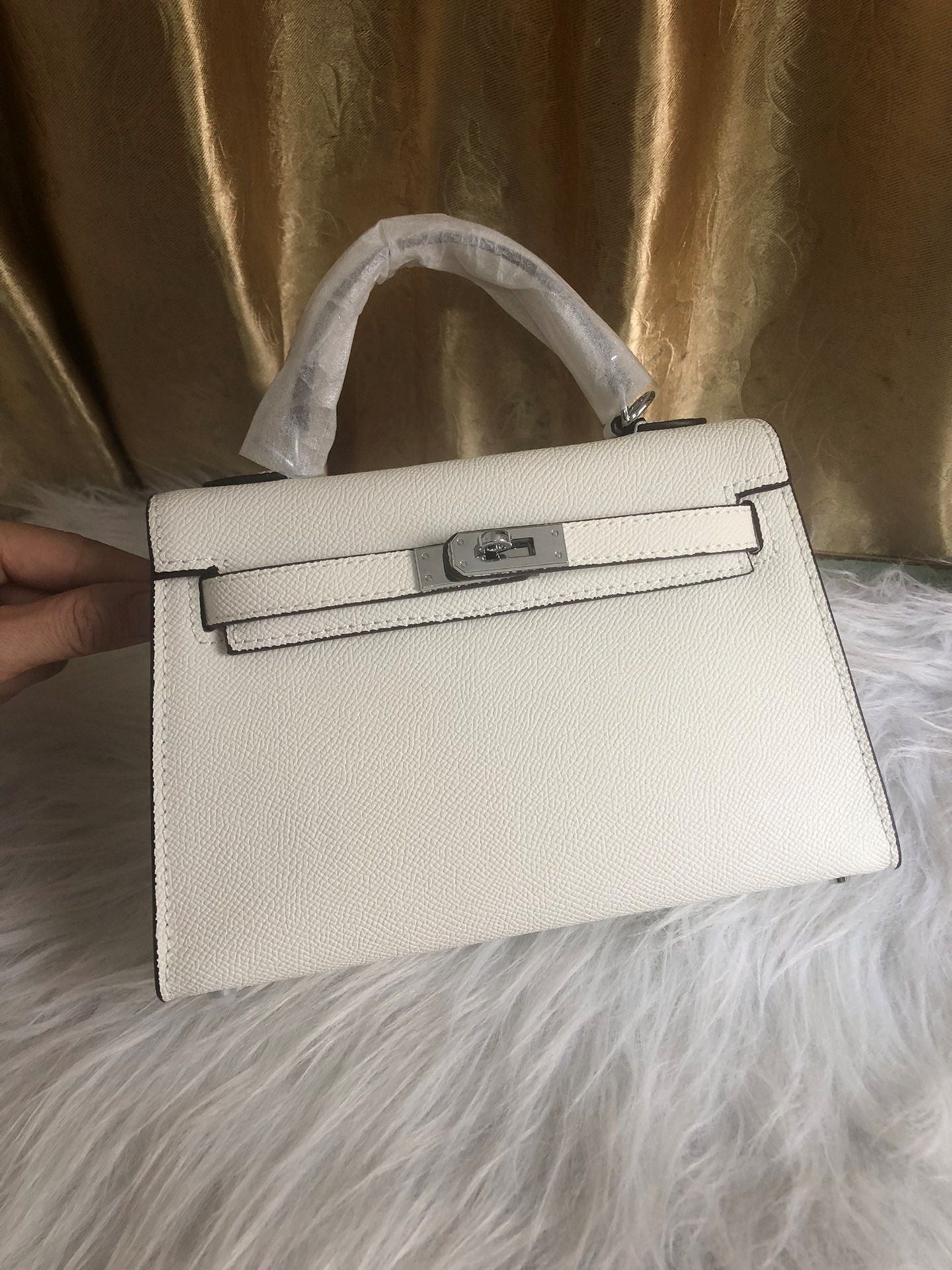 高级感2023新款二代凯莉包真皮女包手提包单肩斜挎潮爆头层