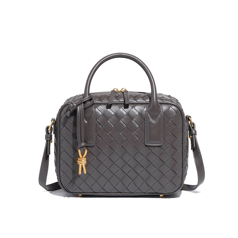 欧美大容量波士顿枕头包手工编织包时尚手提相机包潮流单肩斜挎包