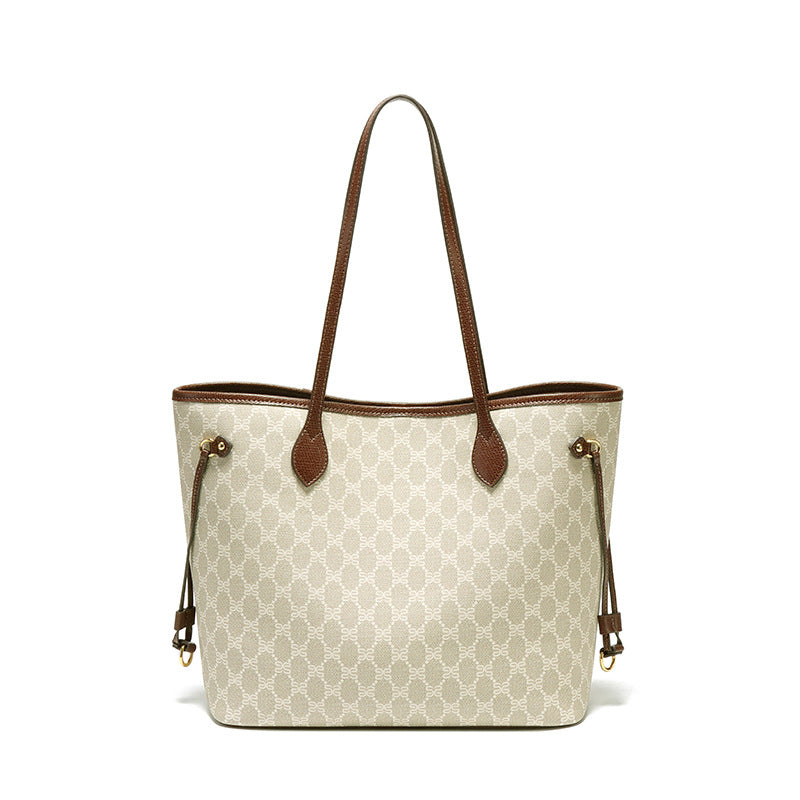 跨境大容量潮流单肩腋下包休闲通勤印花高级感手提女包秋冬托特包