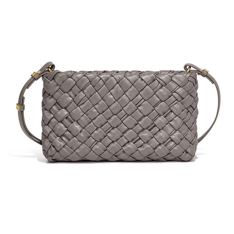 高级感小方包bags洋气单肩小包时尚百搭手机包简约编织精致斜挎包