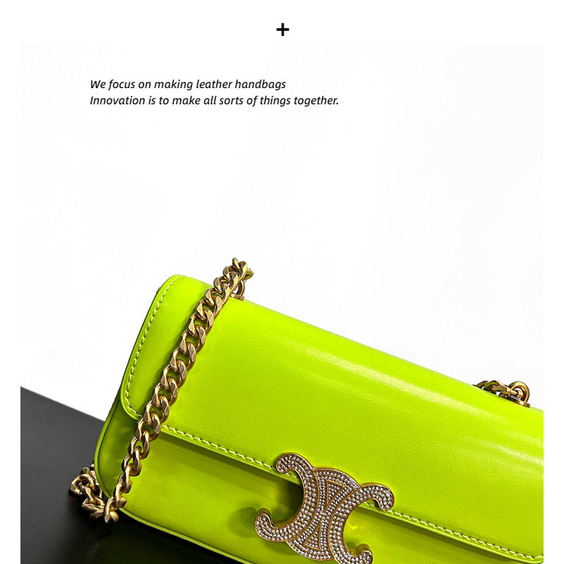 凯旋门包包复古腋下包豆腐包女2023新款单肩链条法棍包甜酷