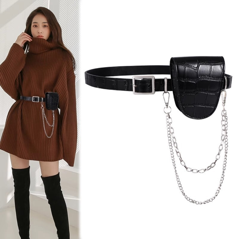 腰带女配西装链条潮ins腰包装饰连衣裙子收腰时尚百搭牛仔裤皮带