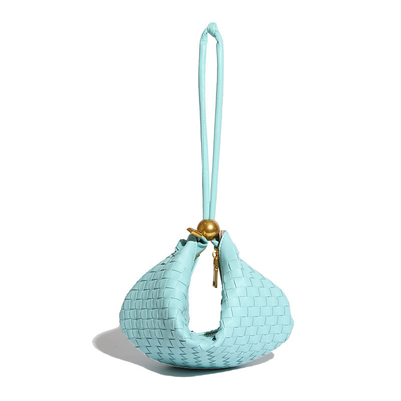 新款时尚休闲百搭腋下包小清新女士纯色单肩饺子包外贸批发小包包