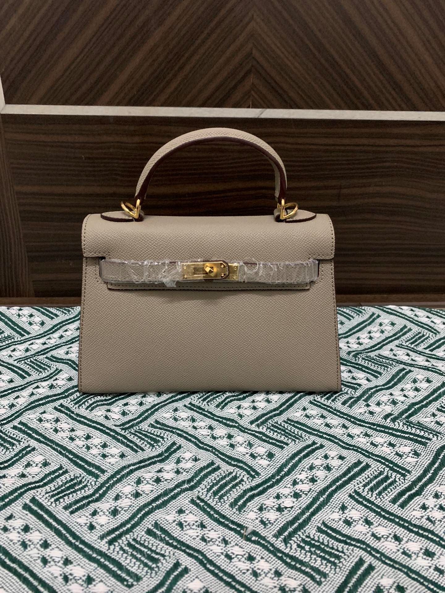 高级感2023新款二代凯莉包真皮女包手提包单肩斜挎潮爆头层