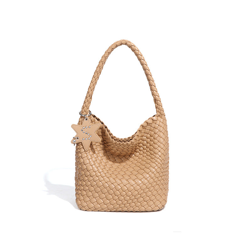 今年流行枪枪单肩腋下包时尚手工编织女包潮流简约手提菜篮子母包