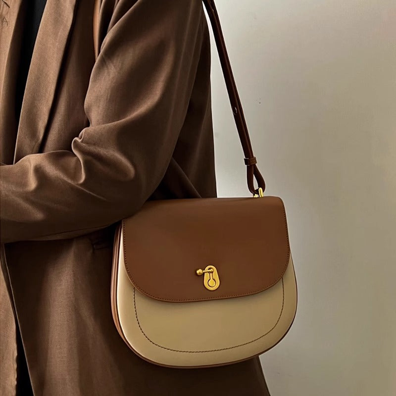 网红包包女2024时尚复古半圆马鞍包小众高级感质感单肩斜挎包代发