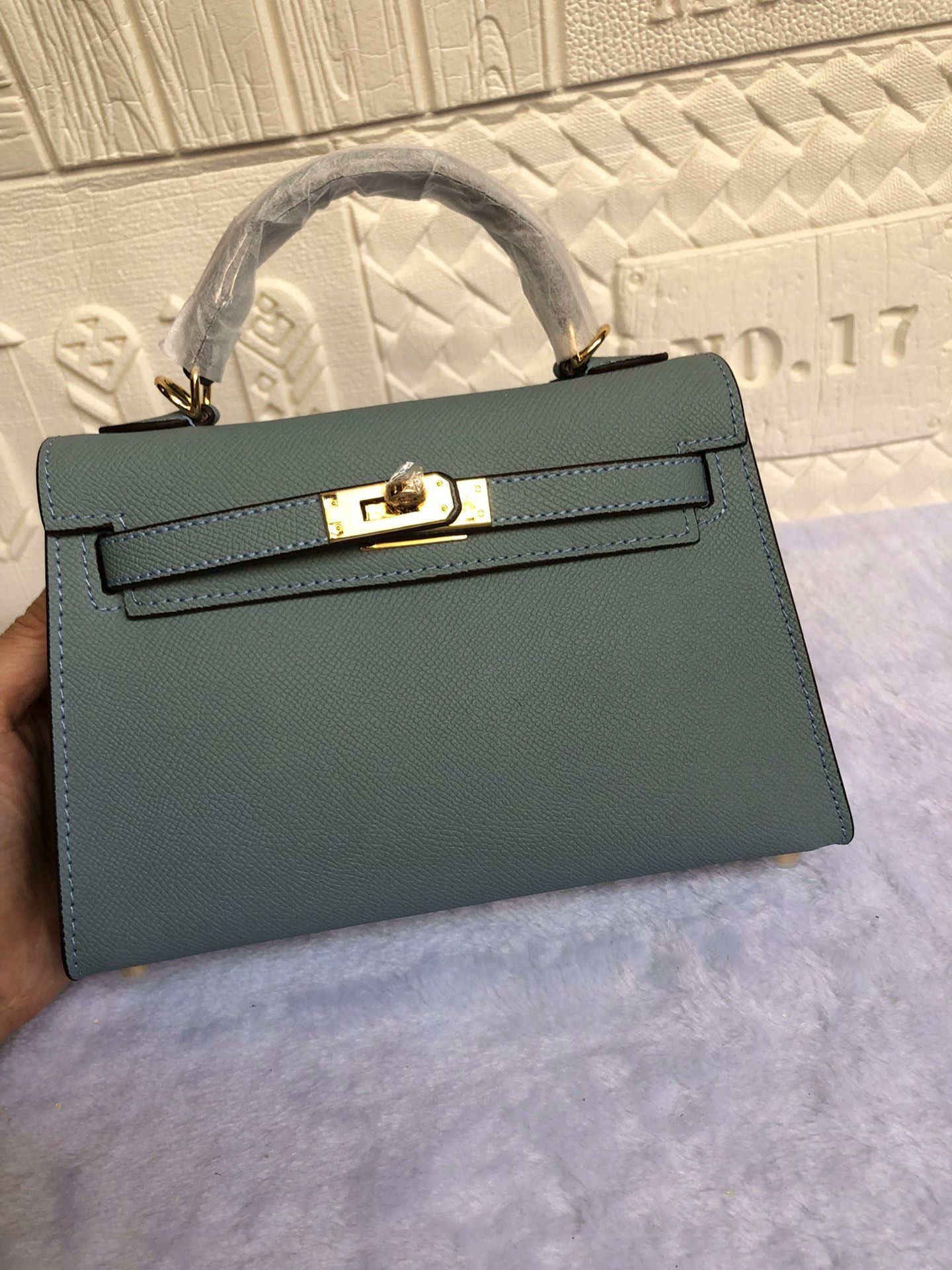 高级感2023新款二代凯莉包真皮女包手提包单肩斜挎潮爆头层