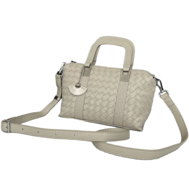 真皮手工编织女包外贸批发ins潮高级质感小众时尚手提单肩斜挎包