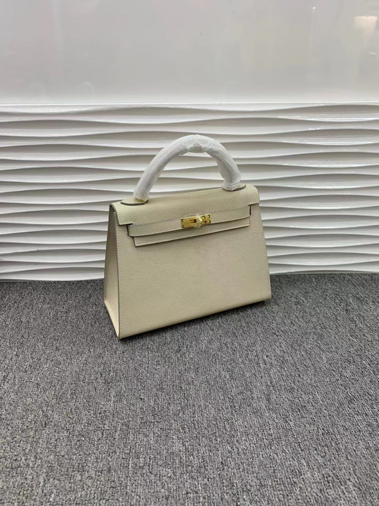 手提包新款2024潮流时尚百搭凯利包质感手掌纹手机包单肩斜挎包女