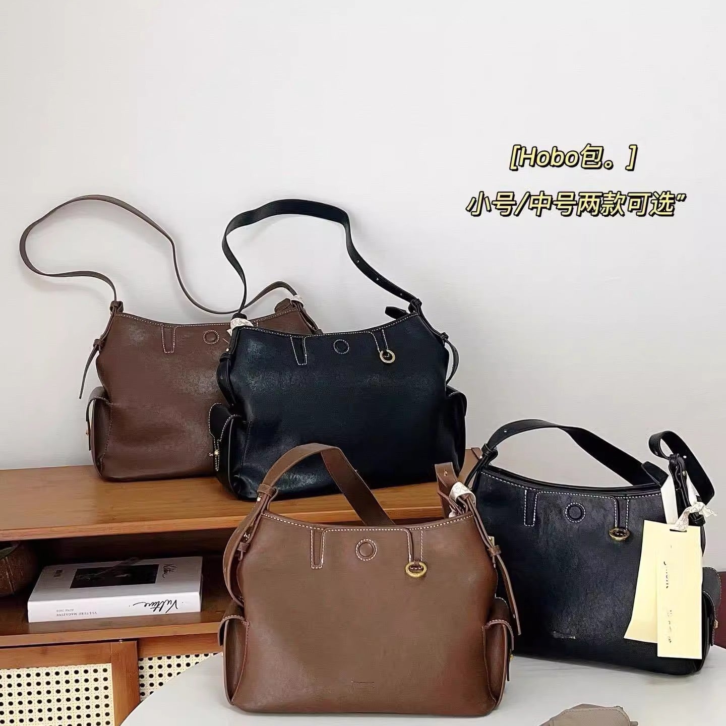 李娜同款牛皮腋下包女2025新款循迹hobo单肩包百搭皮斜挎包大容量