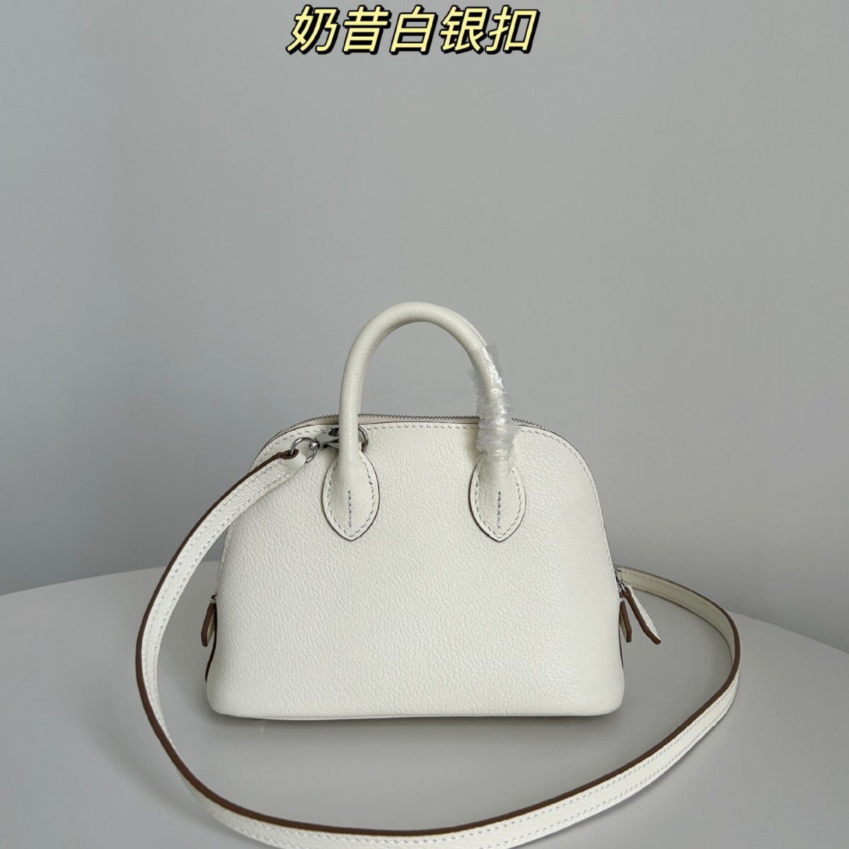 日韩潮包ins真皮手提百搭 手掌纹真皮贝壳包通勤质感包女一件代发