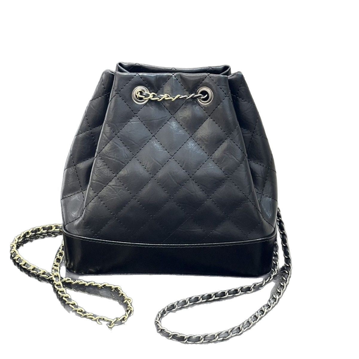 真皮女包小包高级感时尚链条包单肩包头层牛皮格子纹斜挎包女