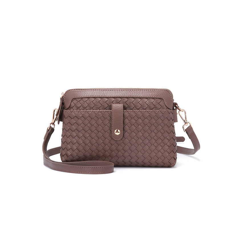 广州女包 2024工厂新款包包单肩多功能手提包编织斜跨包一件代发