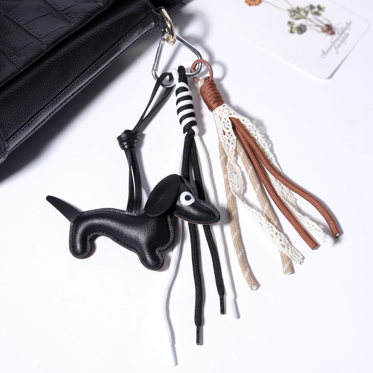 创意精致小狗PU皮挂件皮革包挂吊饰钥匙扣饰品配件批发厂货跨境