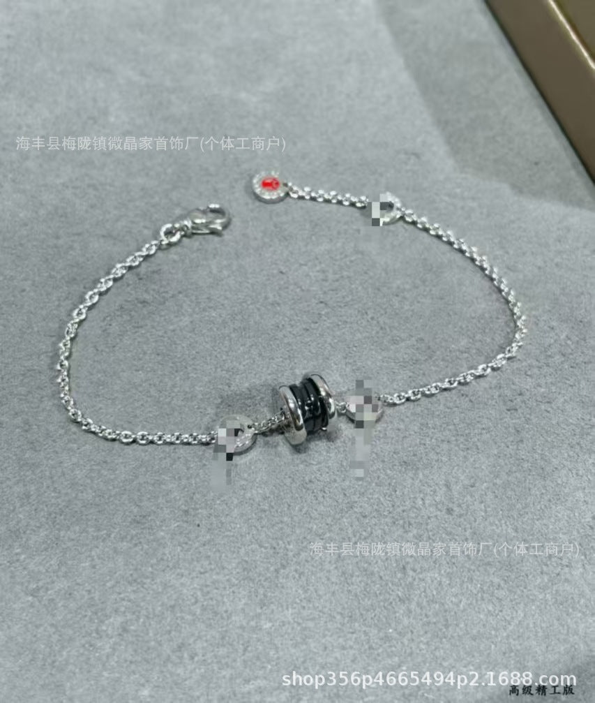高版宝家S925纯银满钻小蛮腰手链女轻奢气质小众设计高级网红手链