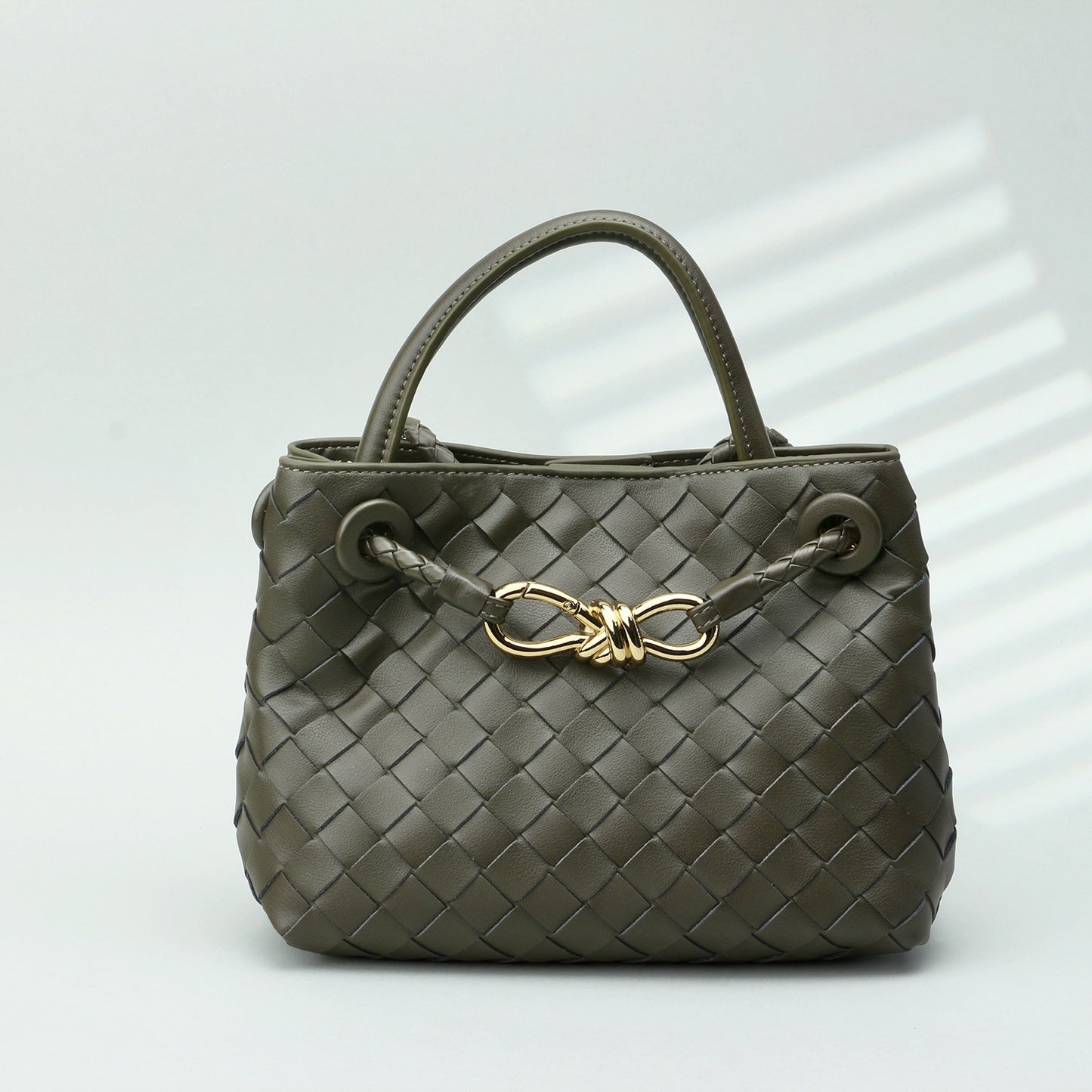 真皮手拎包外贸高级编织包跨境时尚羊皮手提包大容量单肩斜跨包女