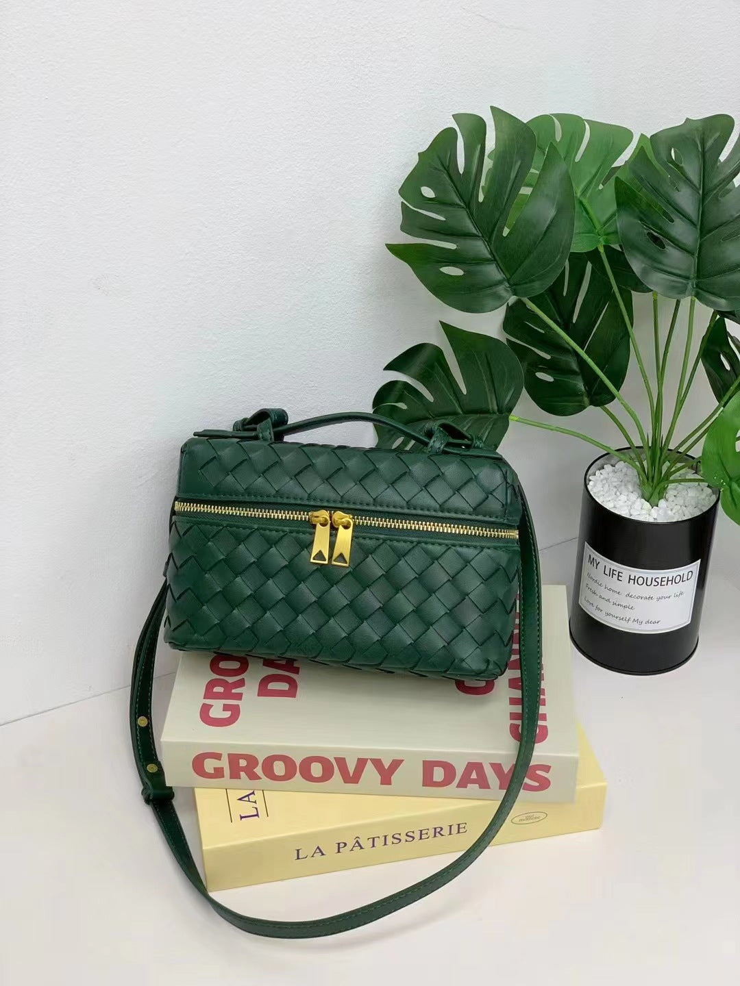 头层羊皮手提包编织饭盒包真皮手拎包化妆盒子包时尚单肩斜挎包女