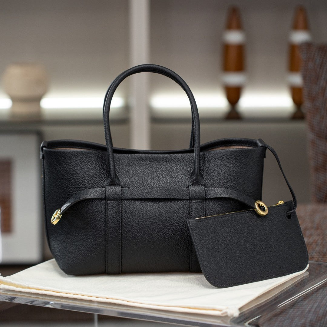 跨境新款小众设计高级感帆布拼牛皮托特包大容量通勤百搭手提包女