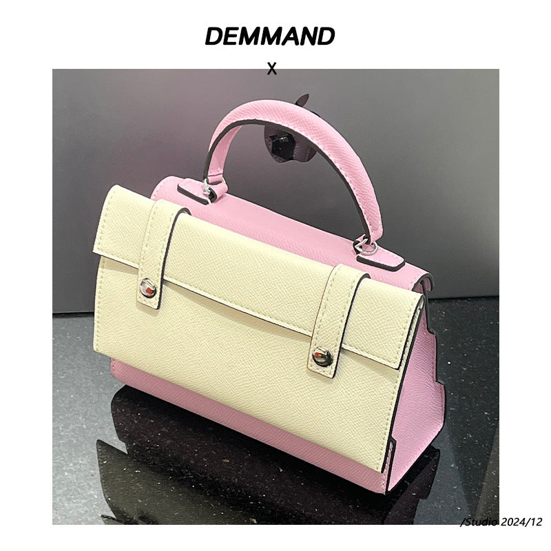 小众设计凯莉包2024新款可爱恶搞小怪兽包牛皮单肩手提包斜挎包女