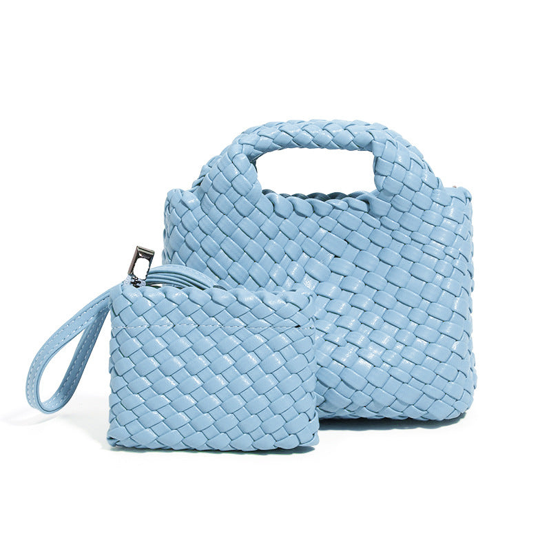 菜篮子编制包包包小巧迷你小水桶单肩斜跨包精致可爱高级感手拎包