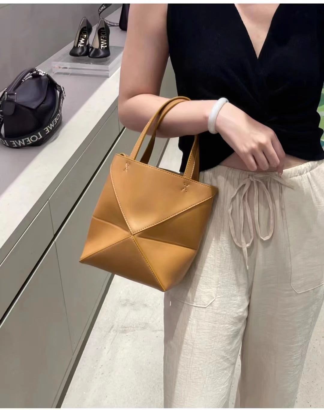 大容量托特包puzzle变形几何tote潮酷办公电脑包单肩斜跨手提女包