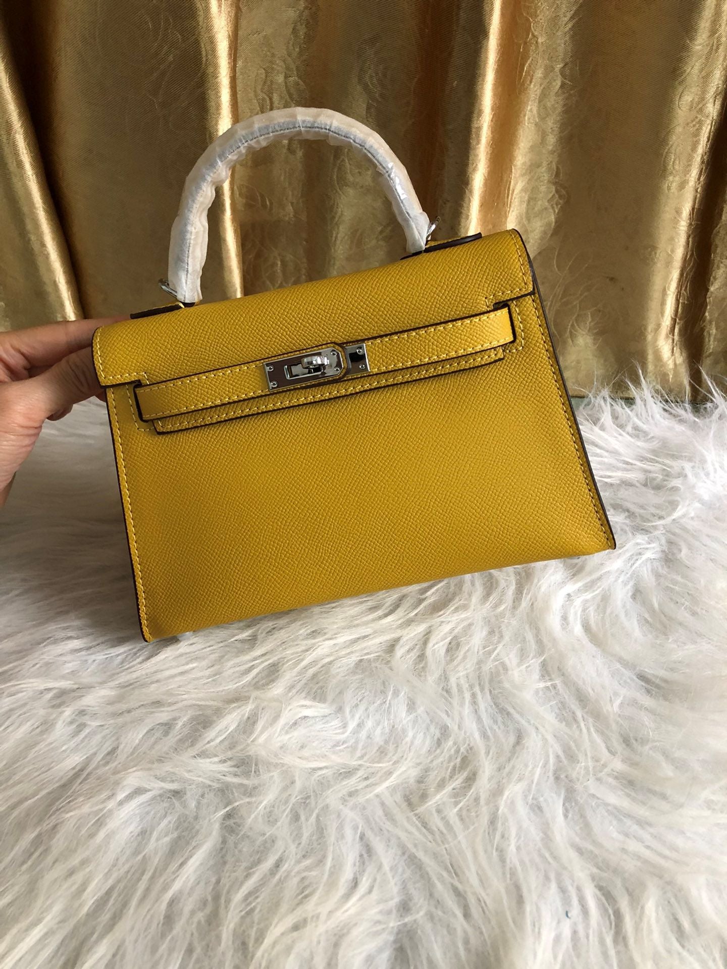 高级感2023新款二代凯莉包真皮女包手提包单肩斜挎潮爆头层