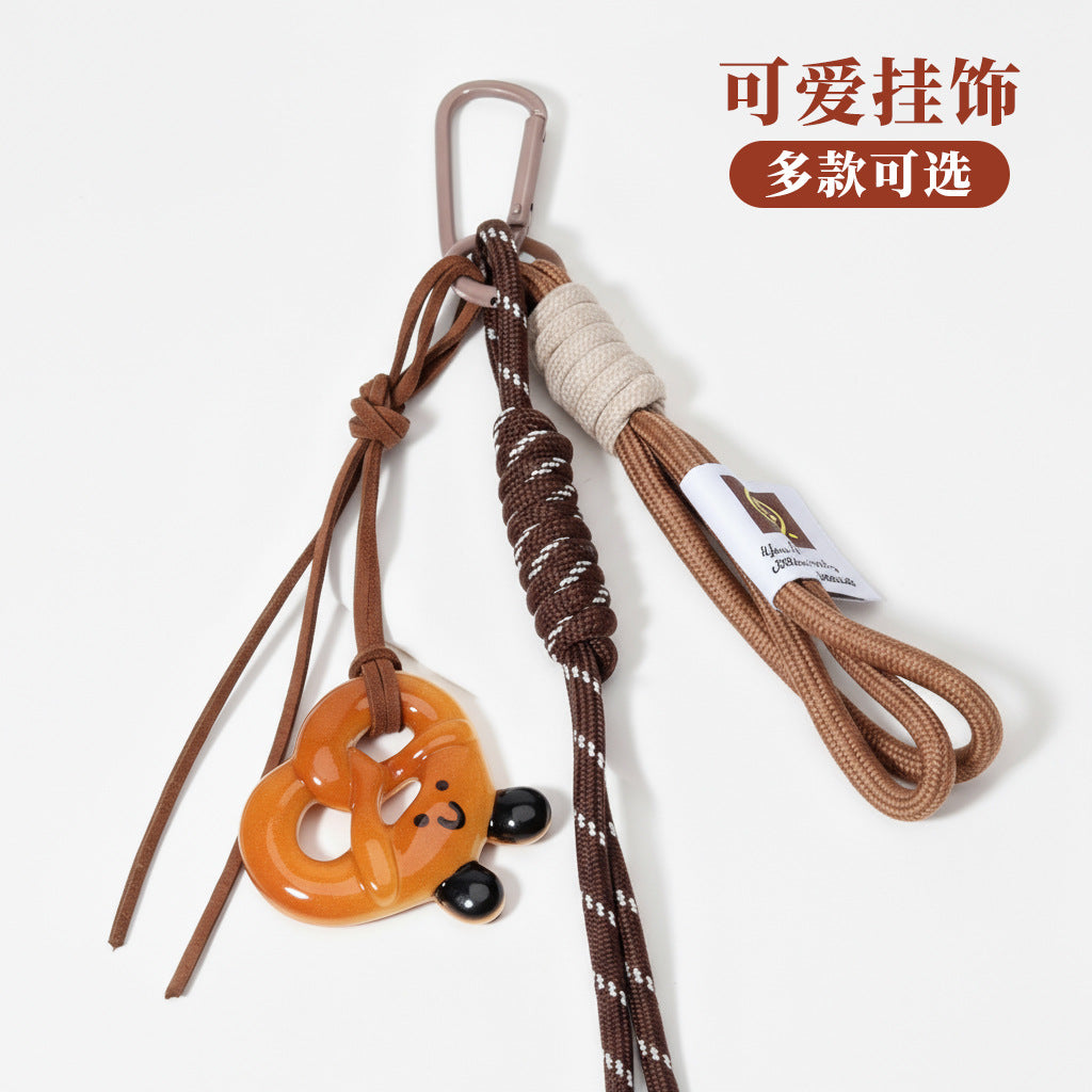 手工DIY碱水面包钥匙扣秋冬美拉德系可爱面包挂件学生情侣书包装