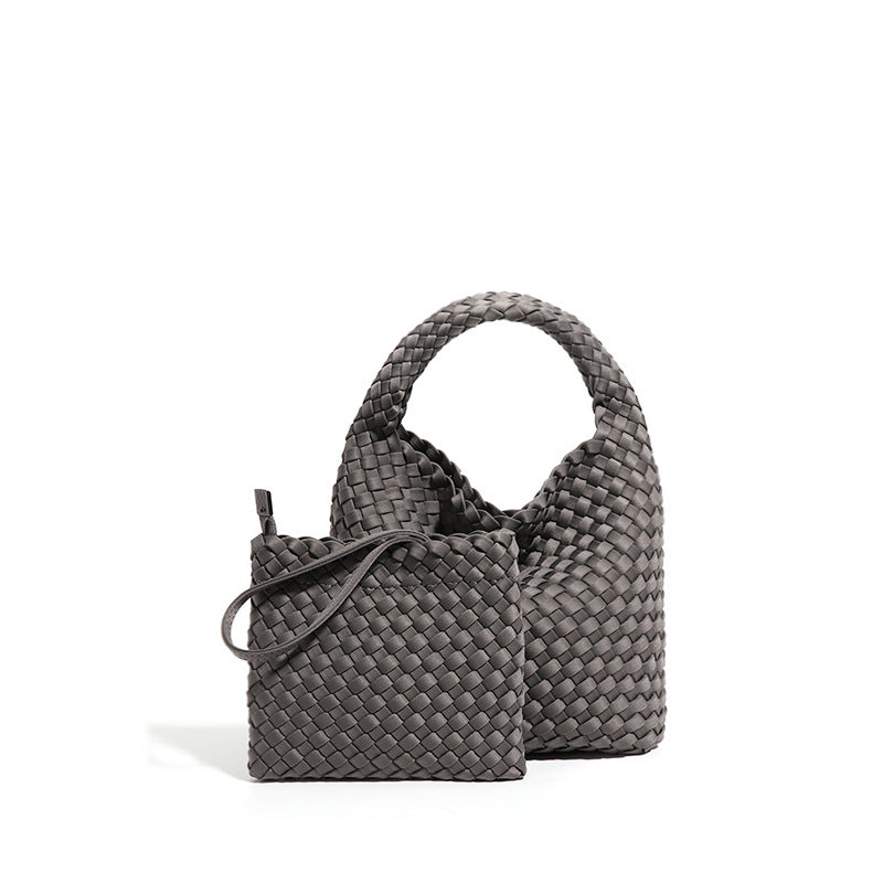 网红同款菜篮子手工编织包包复古手提子母袋时尚休闲单肩斜跨女包