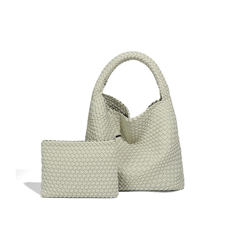 2025年流行手工编织包手提托特单肩腋下女包时尚复古潮流休闲质感