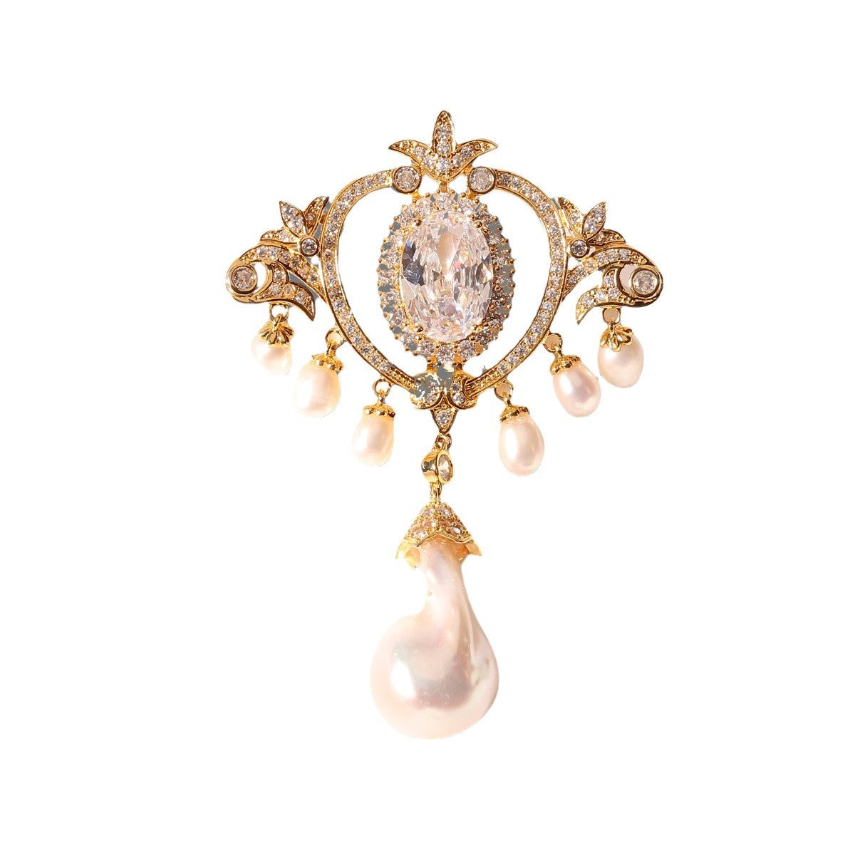 巴洛克宫廷珍珠胸针女高级感高端小众批发高档别针气质衣服西装