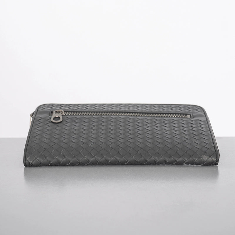 X&BV真皮男士手包商务休闲大容量信封包编织新款夹包潮牌手拿包男